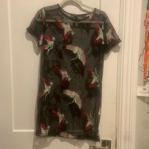 Forever 21 sheer crane dress